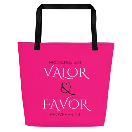 Valor & Favor Classic Large Tote Bag - Pink