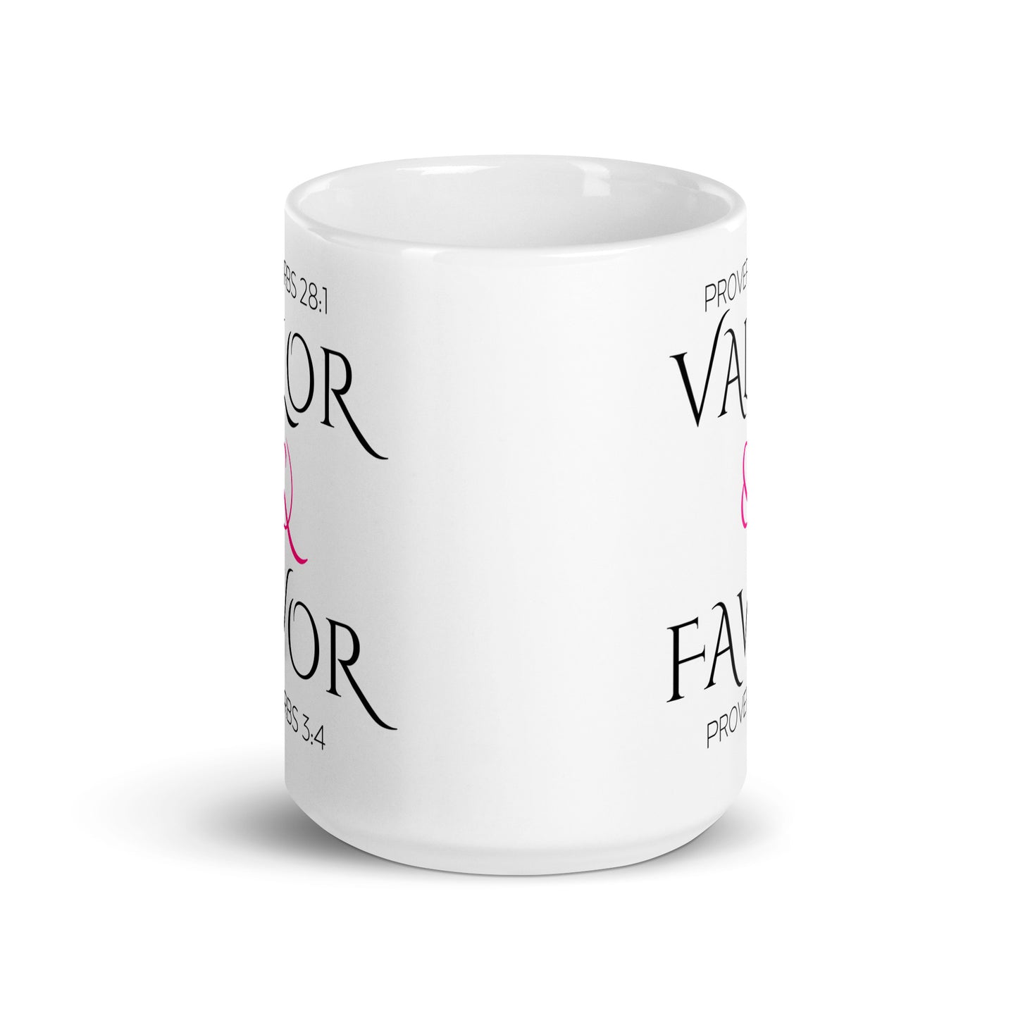 Valor & Favor Classic White Glossy Ceramic Mug