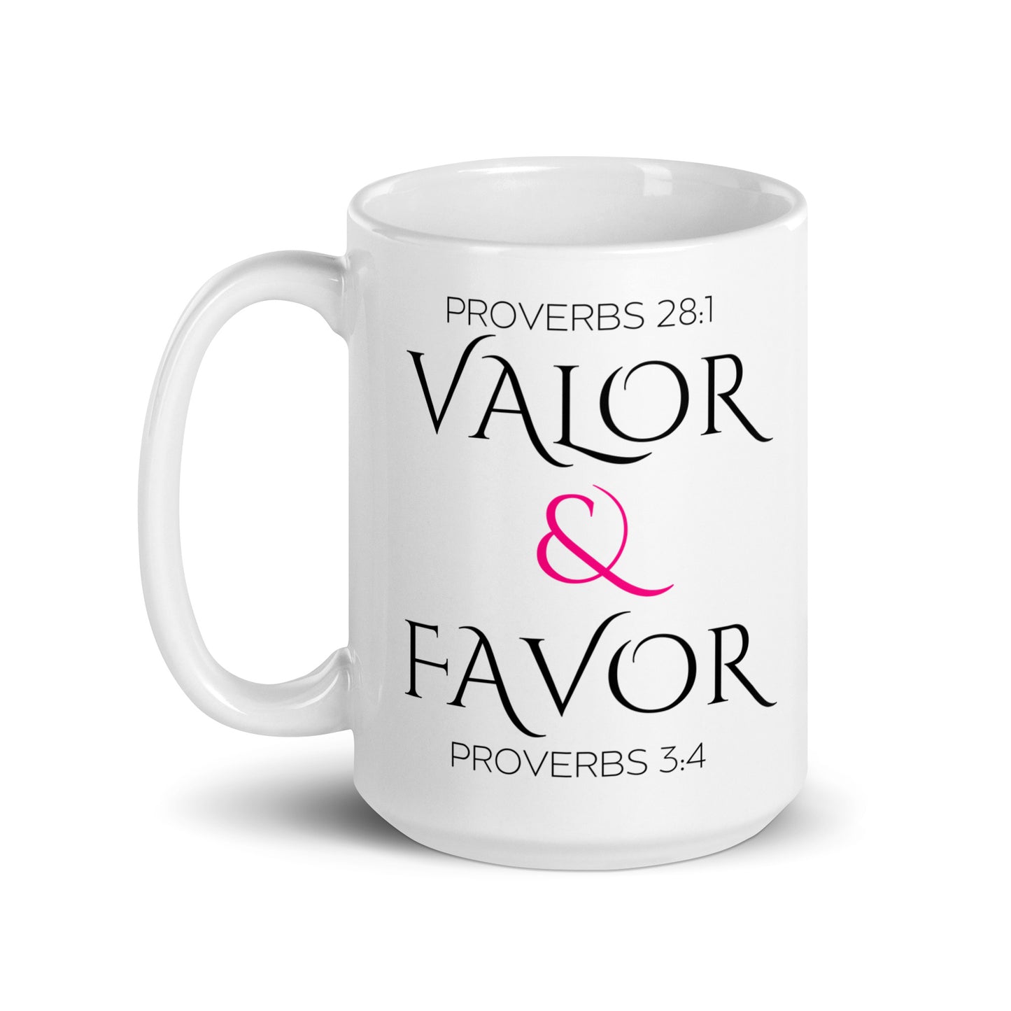 Valor & Favor Classic White Glossy Ceramic Mug